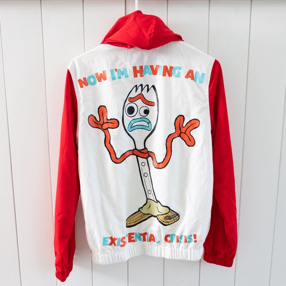 Toy Story Forky Disney Windbreaker Unisex size SMALL - Picture 1 of 10